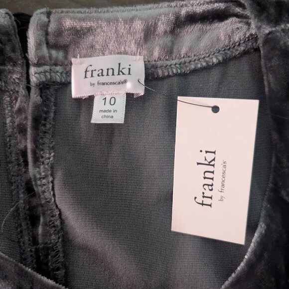 NWT. Franki by Francesca’s * Oversized Velvet T-Shirt Dress– Youth Size 10 - Picture 6 of 7